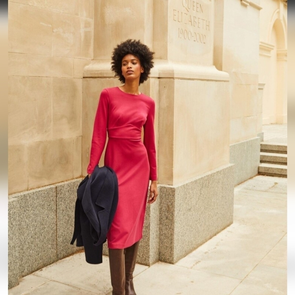 BODEN RASPBERRY PONTE KNIT DRESS SZ 20-22R